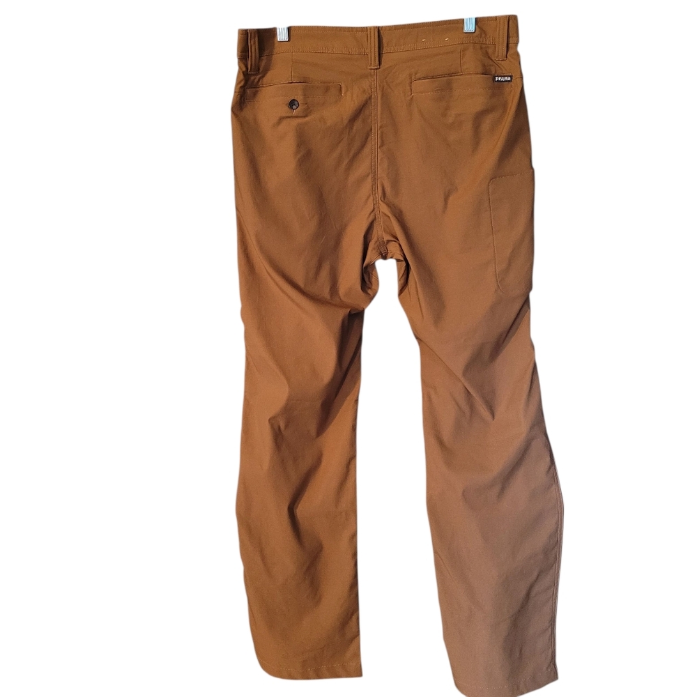 Prana mens slim fit atypical 5 pocket brown pants - 35 X 32. L89 - Picture 4 of 9